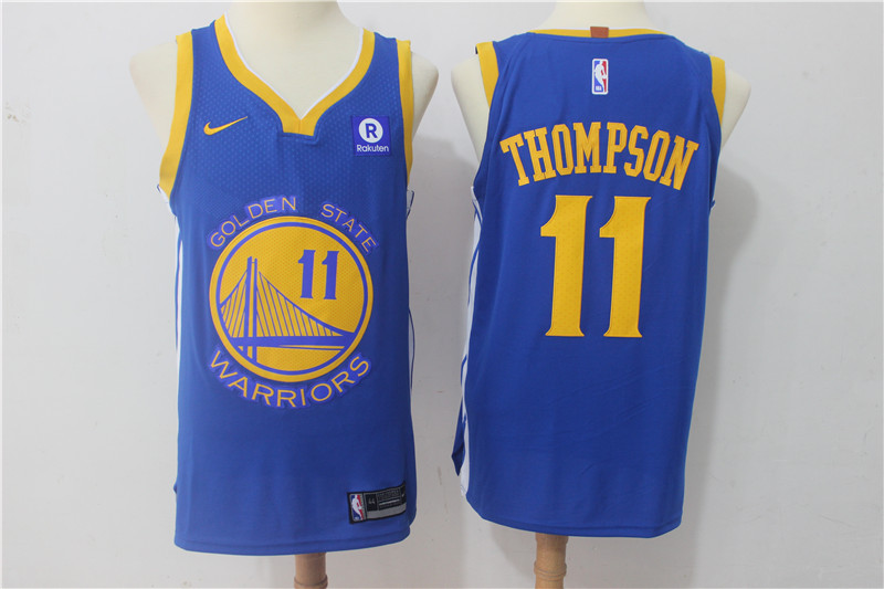 Men Golden State Warriors #11 Thompson Blue Game Nike NBA Jerseys1